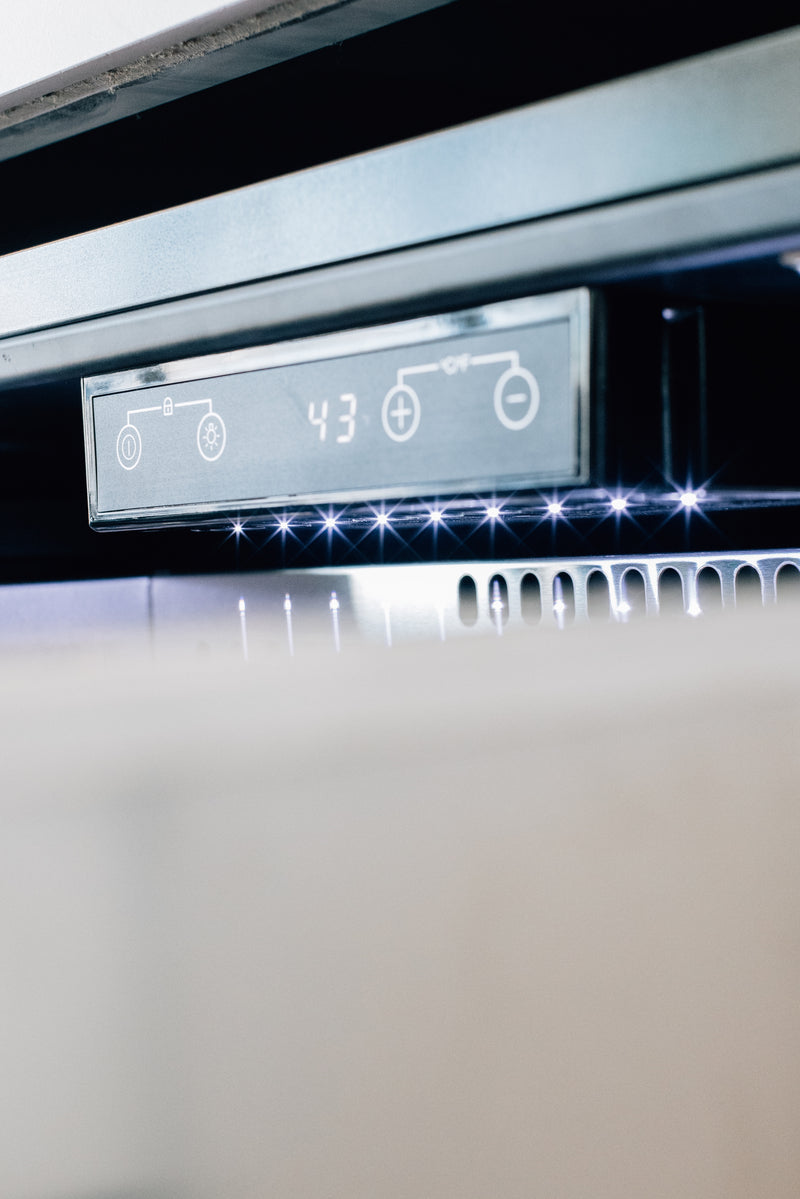 TrueFlame 24-Inch 5.01 Cu. Ft. Deluxe Outdoor Rated Refrigerator in Stainless Steel (AMD-RFR-24DR2-A)