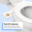 TUSHY Fresh Ultra Slim Bidet Attachment, Adjustable Water Pressure Control and Self-Cleaning