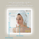 Parrot Uncle SmartGlow Dimmable LED Frameless Anti-Fog Bathroom Vanity Mirror