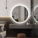 Parrot Uncle SmartReflect Modern Round LED Dimmable Anti-Fog Frameless Bathroom Vanity Mirror