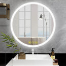 Parrot Uncle SmartReflect Modern Round LED Dimmable Anti-Fog Frameless Bathroom Vanity Mirror