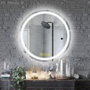 Parrot Uncle SmartShine Contemporary LED Dimmable Round Anti-Fog Backlit Bathroom Vanity Mirror