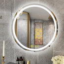 Parrot Uncle SmartShine Contemporary LED Dimmable Round Anti-Fog Backlit Bathroom Vanity Mirror