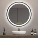 Parrot Uncle SmartShine Contemporary LED Dimmable Round Anti-Fog Backlit Bathroom Vanity Mirror