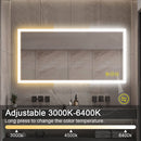 Parrot Uncle SmartGlow Dimmable LED Frameless Anti-Fog Bathroom Vanity Mirror