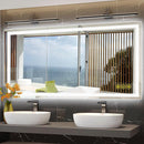 Parrot Uncle GlareGuard Rectangular Anti-Fog Dimmable Backlit LED Bathroom Vanity Mirror