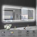 Parrot Uncle GlareGuard Rectangular Anti-Fog Dimmable Backlit LED Bathroom Vanity Mirror