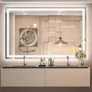 Parrot Uncle GlareGuard Rectangular Anti-Fog Dimmable Backlit LED Bathroom Vanity Mirror