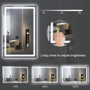 Parrot Uncle GlareGuard Rectangular Anti-Fog Dimmable Backlit LED Bathroom Vanity Mirror