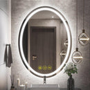Parrot Uncle SmartReflex Oval LED Mirror Backlit 3000K-6400K Frameless Anti-Fog Dimmable Bathroom/Vanity Mirror