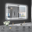 Parrot Uncle GlareGuard Rectangular Anti-Fog Dimmable Backlit LED Bathroom Vanity Mirror