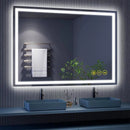 Parrot Uncle GlareGuard Rectangular Anti-Fog Dimmable Backlit LED Bathroom Vanity Mirror