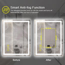 Parrot Uncle GlareGuard Rectangular Anti-Fog Dimmable Backlit LED Bathroom Vanity Mirror