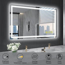 Parrot Uncle GlareGuard Rectangular Anti-Fog Dimmable Backlit LED Bathroom Vanity Mirror