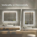 Parrot Uncle GlareGuard Rectangular Anti-Fog Dimmable Backlit LED Bathroom Vanity Mirror