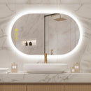 Parrot Uncle BrightView Oval Frameless LED Anti-Fog Dimmable Bathroom Vanity Mirror
