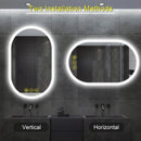 Parrot Uncle BrightView Oval Frameless LED Anti-Fog Dimmable Bathroom Vanity Mirror