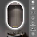 Parrot Uncle BrightView Oval Frameless LED Anti-Fog Dimmable Bathroom Vanity Mirror