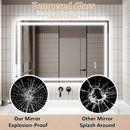 Parrot Uncle GlareGuard Anti-Fog Bathroom Dimmable Led Mirror Backlit Illuminated Mirror Touch Switch