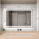 Parrot Uncle GlareGuard Anti-Fog Bathroom Dimmable Led Mirror Backlit Illuminated Mirror Touch Switch