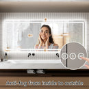 Parrot Uncle GlareGuard Anti-Fog Bathroom Dimmable Led Mirror Backlit Illuminated Mirror Touch Switch