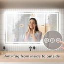 Parrot Uncle GlareGuard Anti-Fog Bathroom Dimmable Led Mirror Backlit Illuminated Mirror Touch Switch