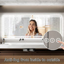 Parrot Uncle GlareGuard Anti-Fog Bathroom Dimmable Led Mirror Backlit Illuminated Mirror Touch Switch