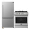 Forno 2-Piece Appliance Package - 30-Inch Gas Range & Refrigerator in Stainless Steel