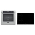 Forno 2-Piece Appliance Package - 30-Inch Parco Induction Cooktop & Villarosa Electric Wall Oven in Stainless Steel