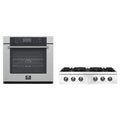 Forno 2-Piece Appliance Package - 36-Inch Lseo Gas Rangetop & Wall Oven in Stainless Steel
