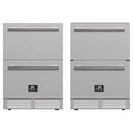 Forno 2 - Piece Appliance Package - 24-Inch Built-In Indoor/Outdoor Drawer Freezer and 24-Inch Drawer Refrigerator in Stainless Steel
