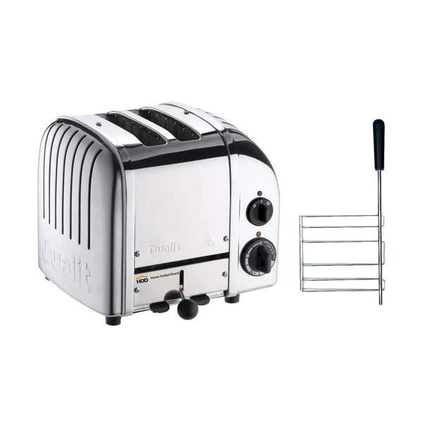 Dualit Small Appliance Package with 2-Slice Toaster and Sandwich Cage in Polished Chrome