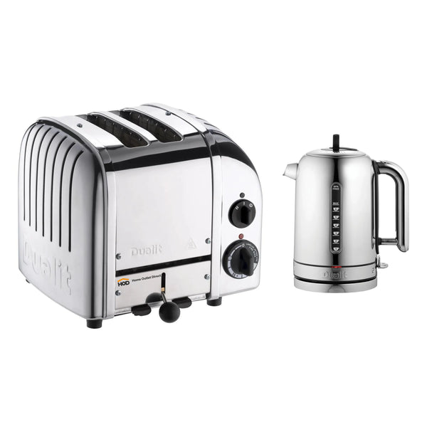 Dualit Small Appliance Package with 2-Slice Toaster and Kettle in Polished Chrome