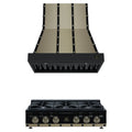 Forno 2-Piece Appliance Package - 36-Inch Ambassador Gas Cooktop & Wall Mount Range Hood in Black