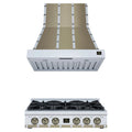 Forno 2-Piece Appliance Package - 36-Inch Ambassador Gas Cooktop & Wall Mount Range Hood in White