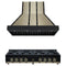 Forno 2-Piece Appliance Package - 48-Inch Ambassador Gas Cooktop & Wall Mount Range Hood in Black