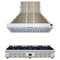 Forno 2-Piece Appliance Package - 48-Inch Ambassador Gas Cooktop & Wall Mount Range Hood in White