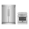 Forno 2-Piece Appliance Package - 30-Inch Electric Range & Pro-Style Refrigerator and Freezer in Stainless Steel