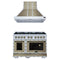 Forno 2-Piece Appliance Package - 48-Inch Ambassador Dual Fuel Range & Wall Mount Range Hood in White with Antique Brass Trim