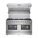 Forno 2-Piece Appliance Package - 60-Inch Gas Range and Wall Mount Range Hood in Stainless Steel