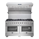 Forno 2-Piece Appliance Package - 60-Inch Gas Range and Wall Mount Range Hood in Stainless Steel