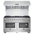 Forno 2-Piece Appliance Package - 60-Inch Capriasca Gas Range and Wall Mount Range Hood in Stainless Steel