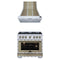 Forno 2-Piece Appliance Package - 36-Inch Ambassador Gas Range & Wall Mount Range Hood in White with Antique Brass Trim