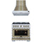 Forno 2-Piece Appliance Package - 36-Inch Gas Range & Wall Mount Range Hood in White with Antique Brass Trim
