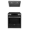 Forno Espresso 2-Piece Appliance Package - 30-Inch Induction Range and Under Cabinet Range Hood in Black with Stainless Steel Trim