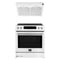 Forno Espresso 2-Piece Appliance Package - 30-Inch Induction Range and Under Cabinet Range Hood in White with Stainless Steel Handle