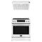 Forno Espresso 2-Piece Appliance Package - 30-Inch Induction Range and Under Cabinet Range Hood in White with Stainless Steel Trim