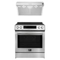 Forno Espresso 2-Piece Appliance Package - 30-Inch Induction Range and Under Cabinet Range Hood in Stainless Steel