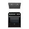Forno 2-Piece Appliance Package - 30-Inch IInduction Range, and Under Cabinet Range Hood in Black with Stainless Steel Trim