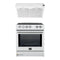 Forno 2-Piece Appliance Package - 30-Inch Induction Range, and Under Cabinet Range Hood in White with Stainless Steel Trim